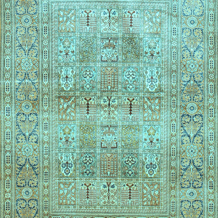 Machine Washable Persian Light Blue Traditional Rug, wshtr119lblu