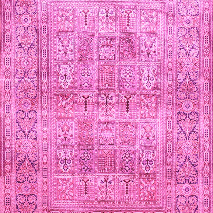 Machine Washable Persian Pink Traditional Rug, wshtr119pnk