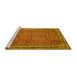 Sideview of Machine Washable Persian Yellow Traditional Rug, wshtr11yw