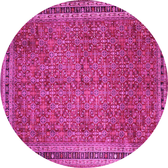 Round Persian Pink Traditional Rug, tr11pnk