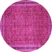 Round Persian Pink Traditional Rug, tr11pnk