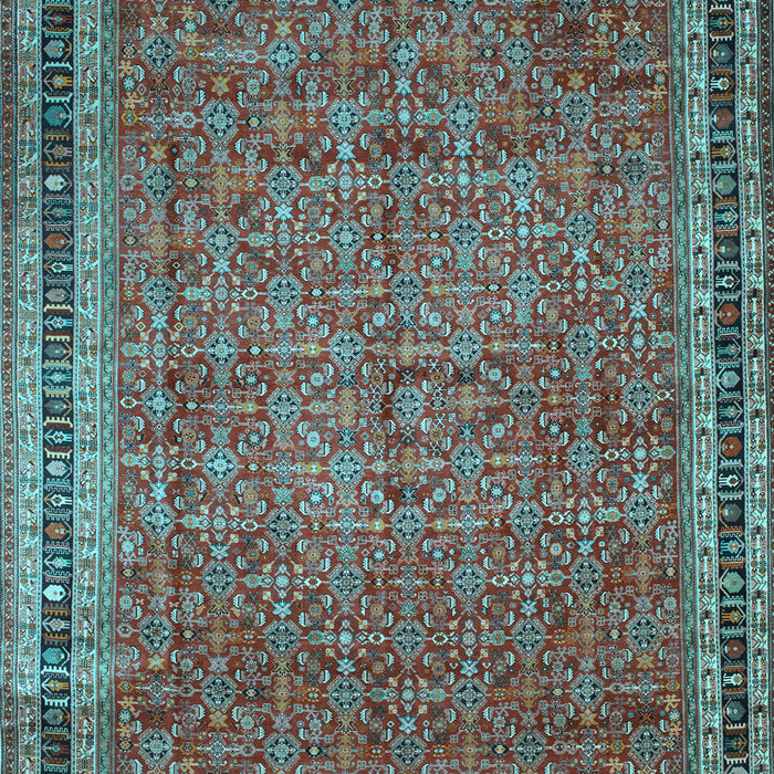 Machine Washable Persian Light Blue Traditional Rug, wshtr11lblu