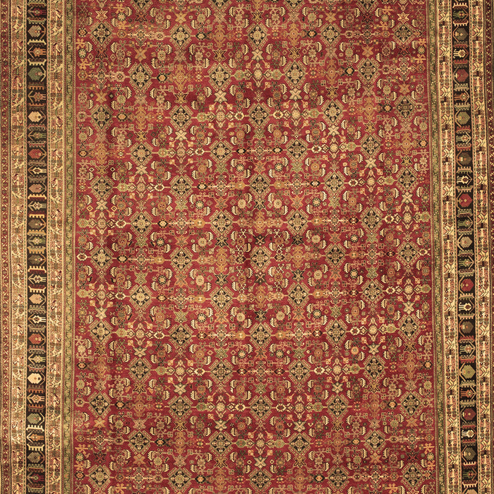 Machine Washable Persian Brown Traditional Rug, wshtr11brn