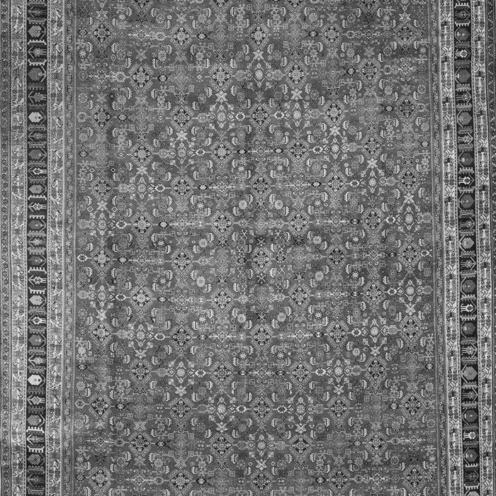 Serging Thickness of Machine Washable Persian Gray Traditional Rug, wshtr11gry