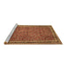 Sideview of Machine Washable Persian Brown Traditional Rug, wshtr11brn