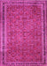 Machine Washable Persian Pink Traditional Rug, wshtr11pnk