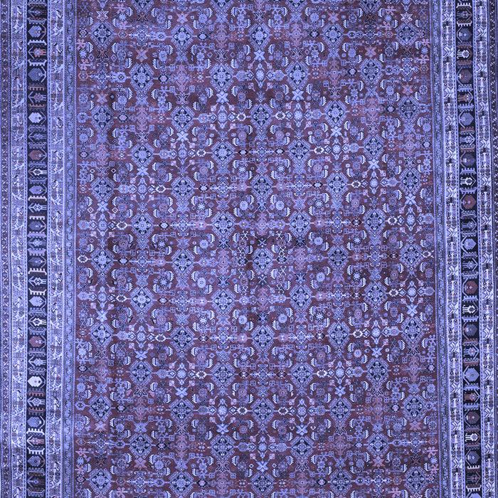 Machine Washable Persian Blue Traditional Rug, wshtr11blu