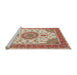 Sideview of Machine Washable Traditional Brown Rug, wshtr12