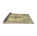 Sideview of Traditional Dark Green Medallion Rug, tr1200