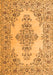 Serging Thickness of Machine Washable Medallion Orange Traditional Area Rugs, wshtr1200org