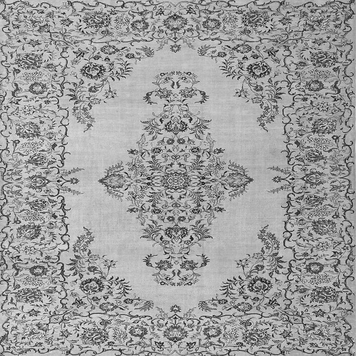 Serging Thickness of Medallion Gray Traditional Rug, tr1200gry