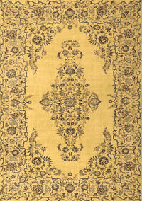 Medallion Brown Traditional Rug, tr1200brn