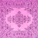 Square Medallion Pink Traditional Rug, tr1200pnk