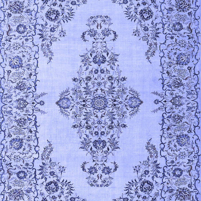 Medallion Blue Traditional Rug, tr1200blu