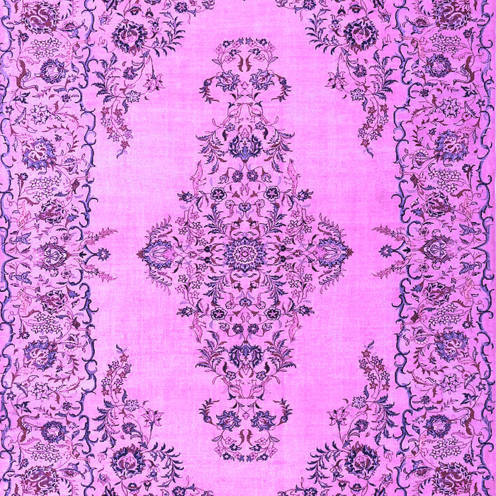Machine Washable Medallion Purple Traditional Area Rugs, wshtr1200pur