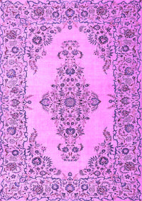 Medallion Purple Traditional Rug, tr1200pur