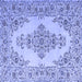 Square Medallion Blue Traditional Rug, tr1200blu