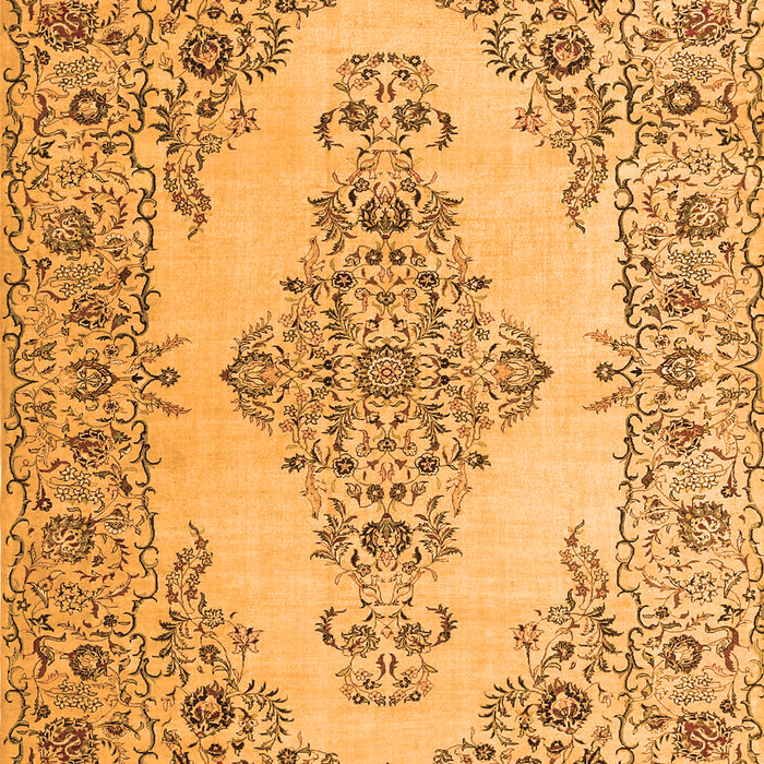 Medallion Orange Traditional Rug, tr1200org