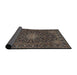 Sideview of Traditional Charcoal Black Persian Rug, tr1201