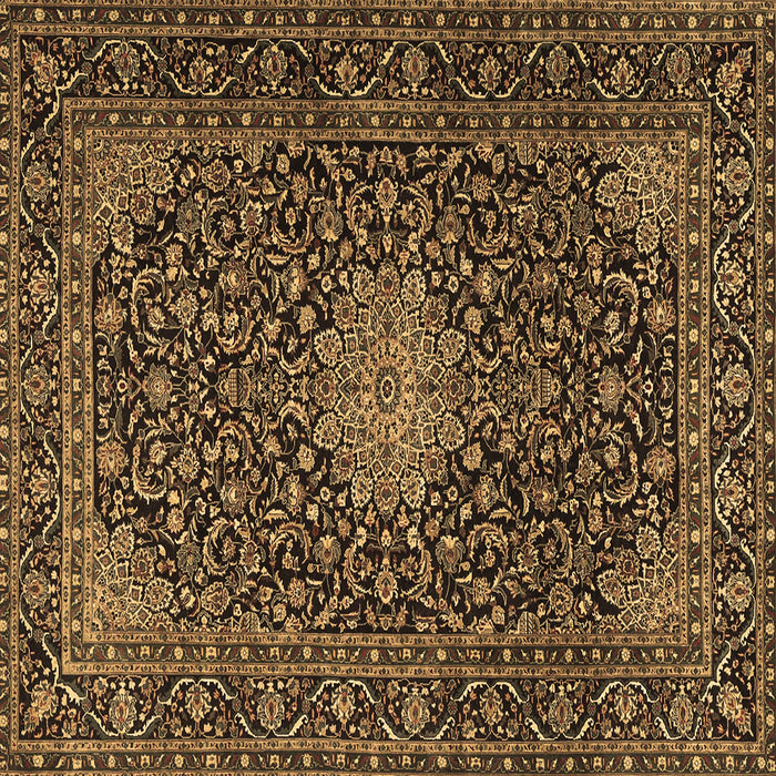 Square Persian Brown Traditional Rug, tr1201brn