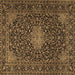 Square Persian Brown Traditional Rug, tr1201brn