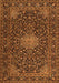 Serging Thickness of Machine Washable Persian Orange Traditional Area Rugs, wshtr1201org