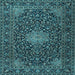 Square Persian Light Blue Traditional Rug, tr1201lblu