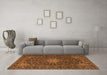 Machine Washable Persian Orange Traditional Area Rugs in a Living Room, wshtr1201org