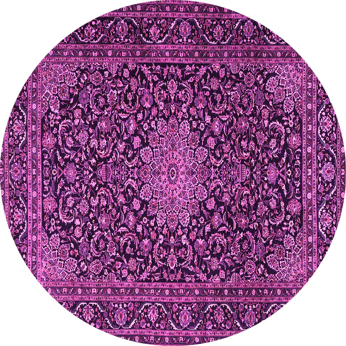 Round Persian Pink Traditional Rug, tr1201pnk