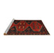 Sideview of Machine Washable Traditional Bakers Brown Rug, wshtr1202