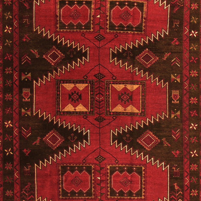 Serging Thickness of Machine Washable Persian Orange Traditional Area Rugs, wshtr1202org