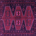 Square Persian Purple Traditional Rug, tr1202pur
