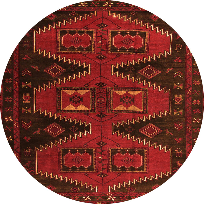 Square Persian Orange Traditional Rug, tr1202org