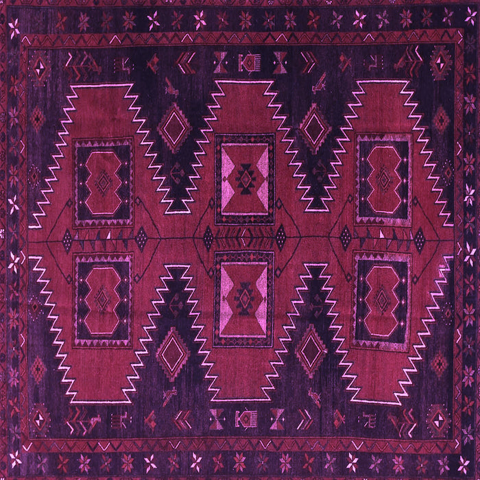 Square Machine Washable Persian Purple Traditional Area Rugs, wshtr1202pur