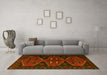 Machine Washable Persian Yellow Traditional Rug in a Living Room, wshtr1202yw