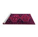 Sideview of Machine Washable Persian Pink Traditional Rug, wshtr1202pnk