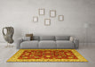 Machine Washable Persian Yellow Traditional Rug in a Living Room, wshtr1203yw