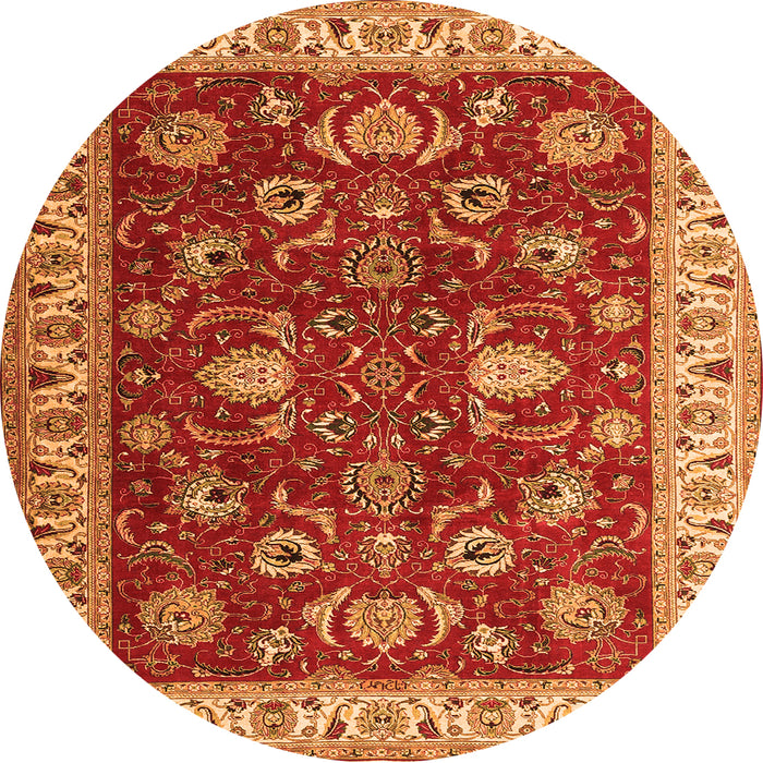 Square Persian Orange Traditional Rug, tr1203org