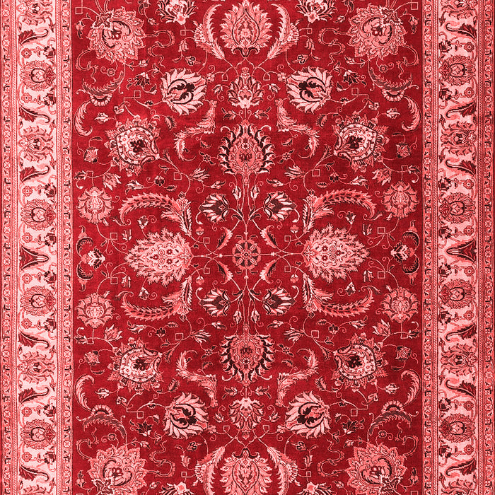 Machine Washable Persian Red Traditional Rug, wshtr1203red