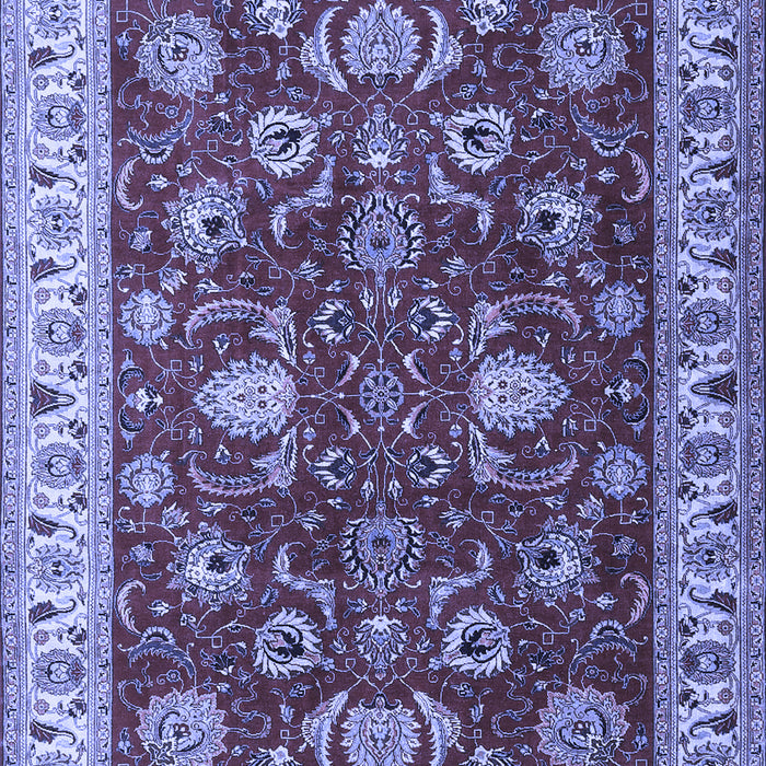 Machine Washable Persian Blue Traditional Rug, wshtr1203blu