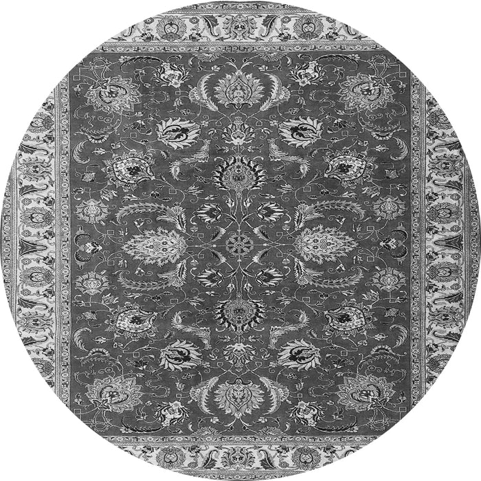 Machine Washable Persian Gray Traditional Rug, wshtr1203gry