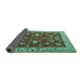 Sideview of Persian Turquoise Traditional Rug, tr1203turq