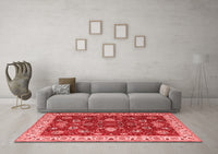 Machine Washable Persian Red Traditional Rug, wshtr1203red