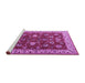 Sideview of Machine Washable Persian Purple Traditional Area Rugs, wshtr1203pur