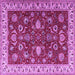 Square Persian Purple Traditional Rug, tr1203pur