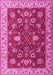 Machine Washable Persian Pink Traditional Rug, wshtr1203pnk