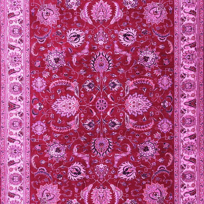 Machine Washable Persian Pink Traditional Rug, wshtr1203pnk
