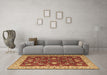 Machine Washable Persian Brown Traditional Rug in a Living Room,, wshtr1203brn