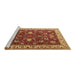 Sideview of Machine Washable Persian Brown Traditional Rug, wshtr1203brn