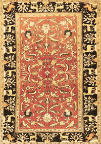 Animal Brown Traditional Rug, tr1204brn